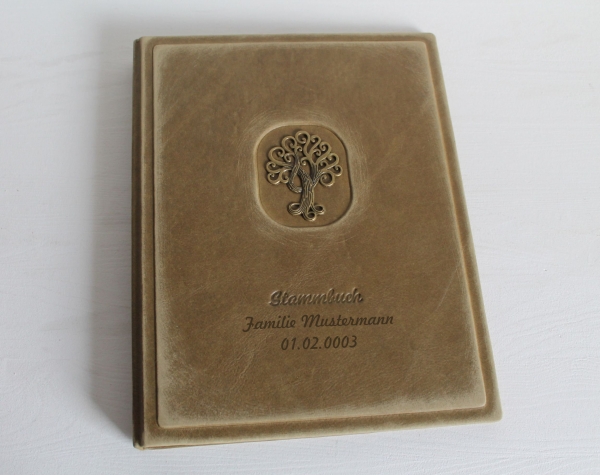 Stammbuch "Lebensbaum" im Vintage-Look DIN A4, oliv
